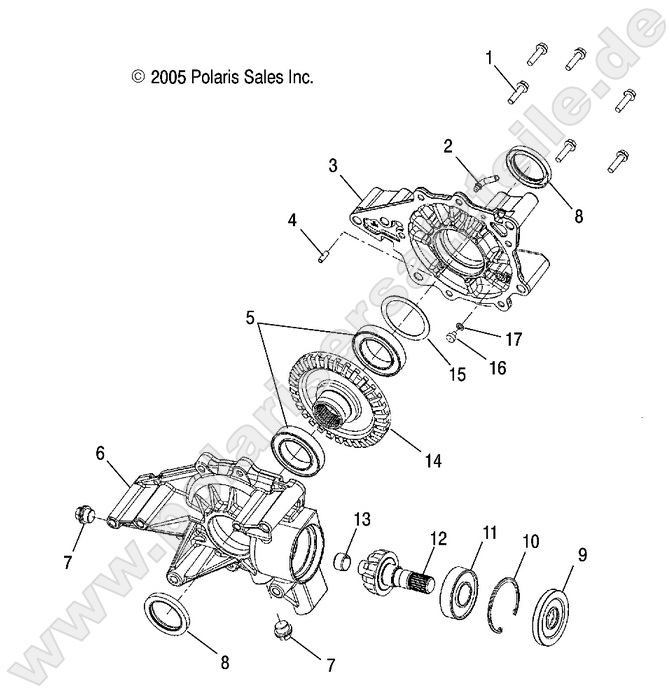 DRIVE TRAIN, REAR GEARCASE INTERNALS DRIVE TRAIN, REAR GEARCASE INTERNALS
