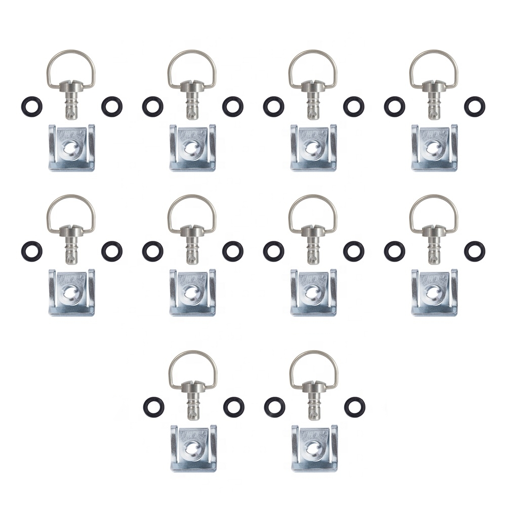 TMP Racing Verkleidung Bügel Schnellverschluss Set 14mm silber zum Stecken - 10 Stück