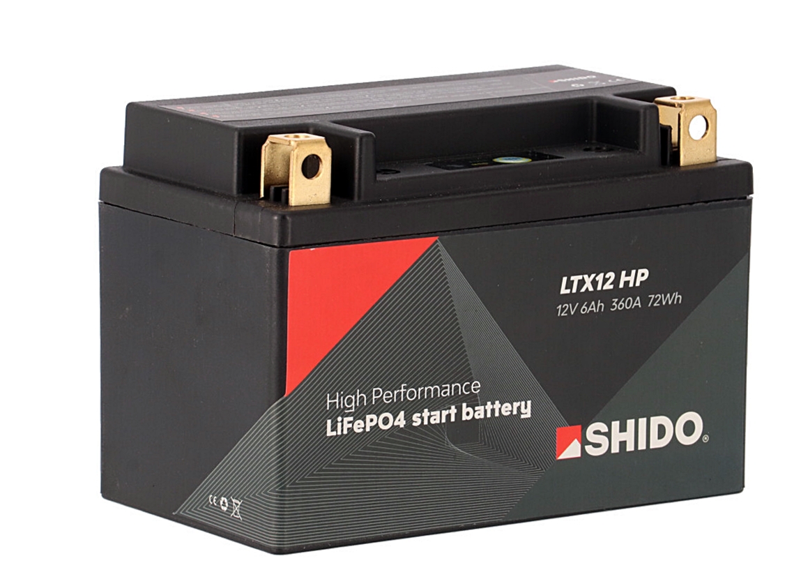 Shido LTX12 HP Lithium Ionen Batterie 12V LiFePO4 (YTX12-BS FTX12-BS) Shido LTX12 HP Lithium Ionen Batterie 12V LiFePO4 (YTX12-BS FTX12-BS)