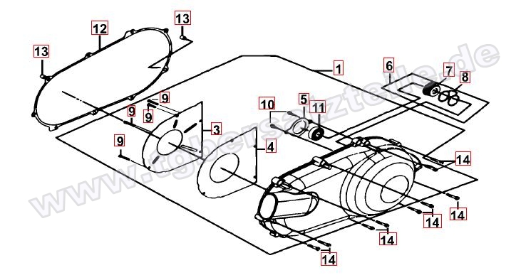 Gehäusedeckel links