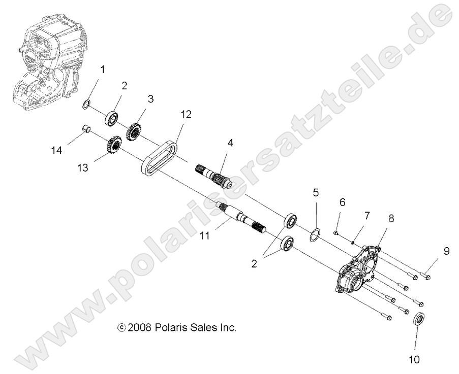 DRIVE TRAIN, MAIN GEARCASE OUTPUT SHAFT DRIVE TRAIN, MAIN GEARCASE OUTPUT SHAFT
