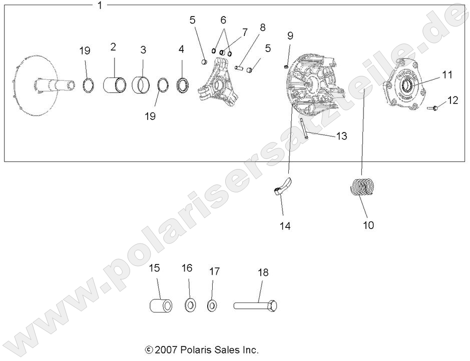 DRIVE TRAIN, PRIMARY CLUTCH DRIVE TRAIN, PRIMARY CLUTCH