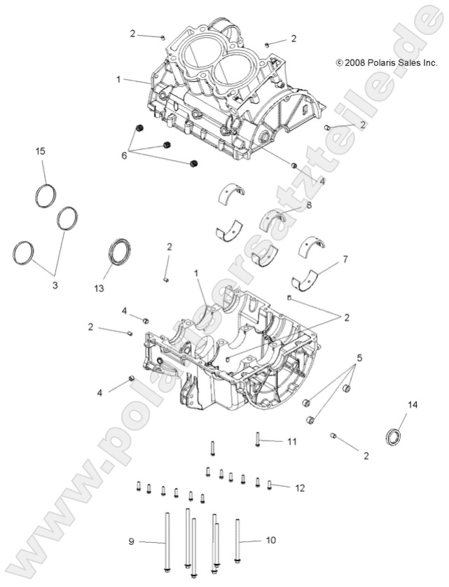 ENGINE, CRANKCASE ENGINE, CRANKCASE