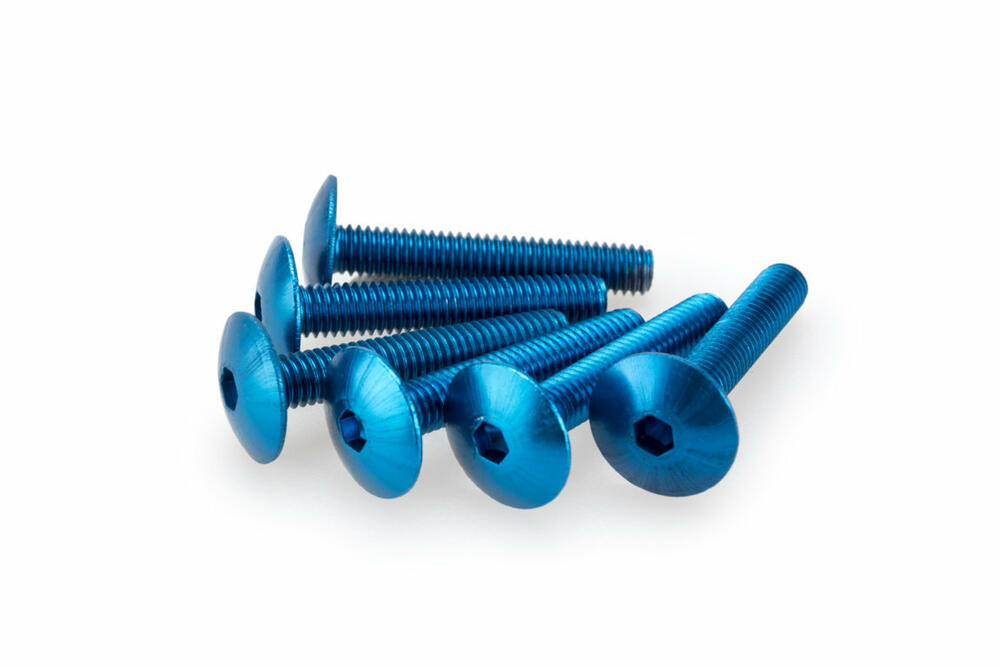 PUIG SCHRAUBEN-KIT (KUPPELFÖRMIG) M6X30MM. BLAU - 3995A