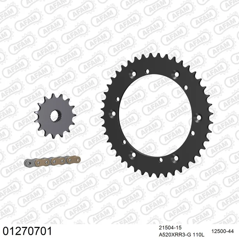 AFAM Kettensatz Stahl 520 XRR3-G 15x44 - Yamaha TT 600 K 1993-96 - 01270701