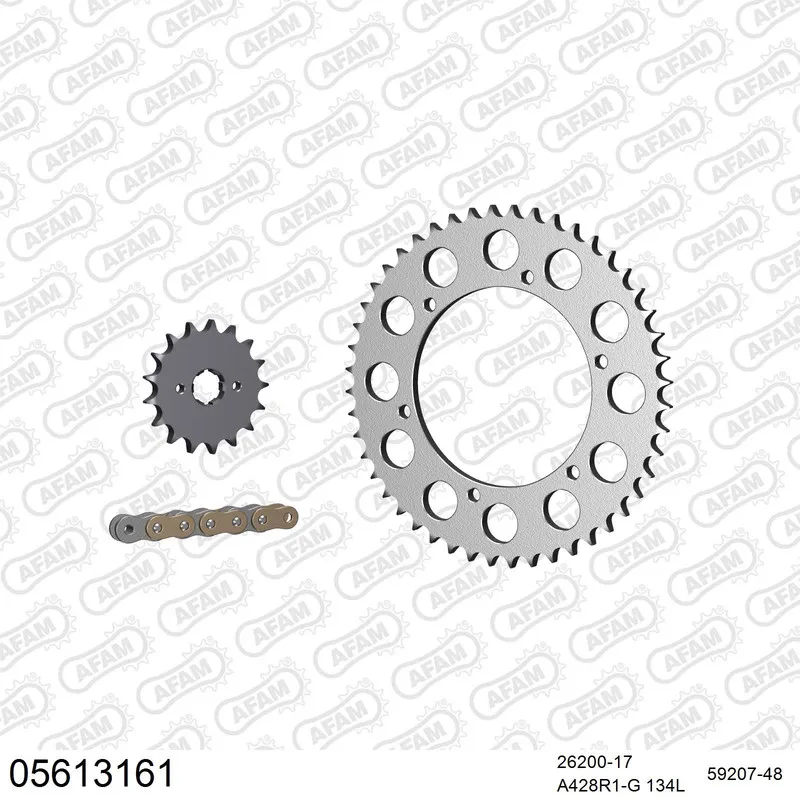 AFAM Kettensatz Stahl 428 R1-G 17x48 - Gilera 125 Coguar 1999-02 - 05613161