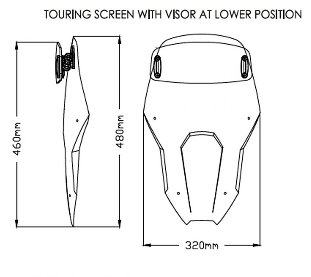 Puig Touren Verkleidungsscheibe +Spoiler Getönt Honda CRF 1100 Africa Twin 2020-
