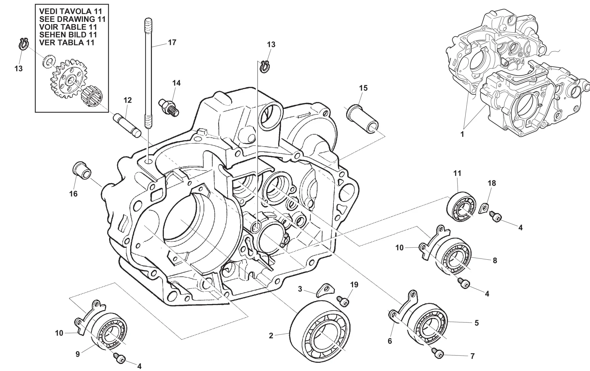 Motorgehäuse rechts Motorgehäuse rechts