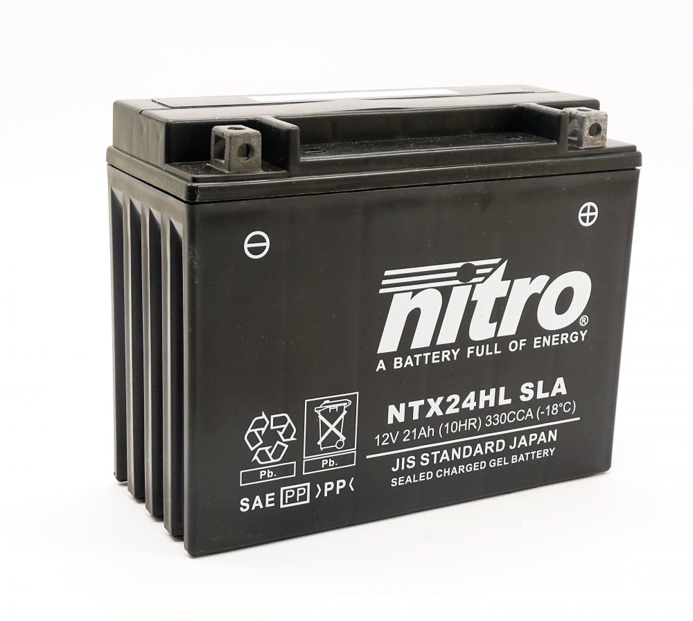 Nitro_NTX24HL__YTX24HL_BS_SLA_GEL_AGM_Batterie_12V_21AH Nitro NTX24HL / YTX24HL-BS SLA GEL AGM Batterie 12V 21AH - Einbaufertig (HVT-06 12-24HL-BS)