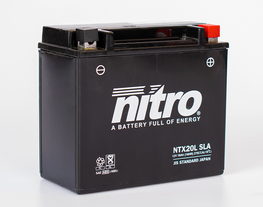 NTX20L-SLA Nitro NTX20L SLA GEL AGM Batterie 12V 18AH - Einbaufertig (YTX20L-BS FTX20L-BS)