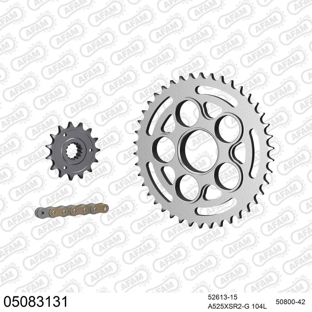 05083131 AFAM Kettensatz Stahl 525 XSR2-G 15x42 - Ducati 848 Streetfighter 2011-15 - 05083131