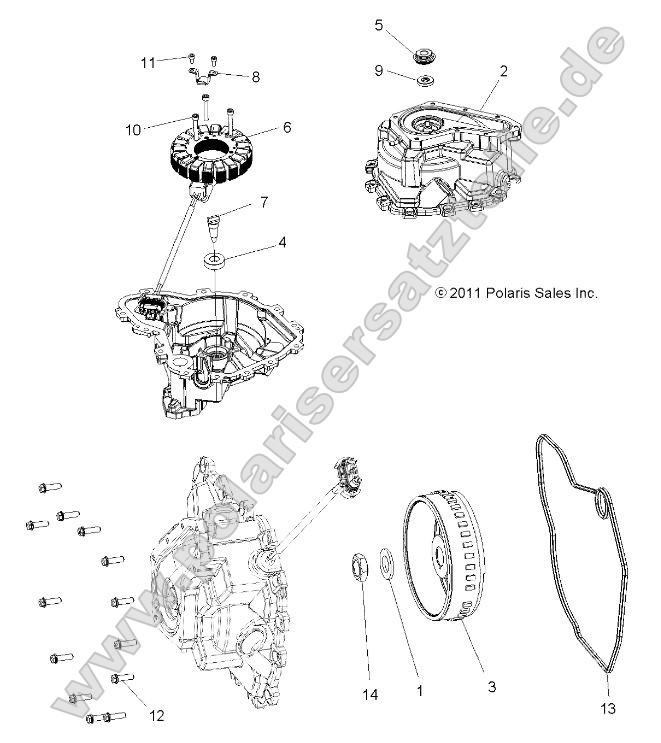 Engine, Stator Cover and Flywheel Engine, Stator Cover and Flywheel