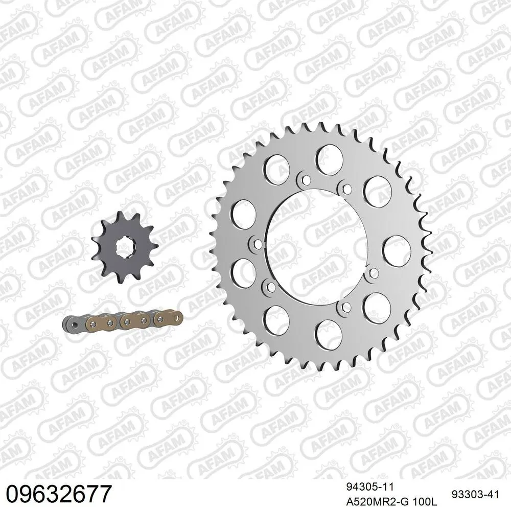 09632677 AFAM Kettensatz Aluminium 520 MR2-G 11x41 - Gasgas TX 320 1998 - 09632677