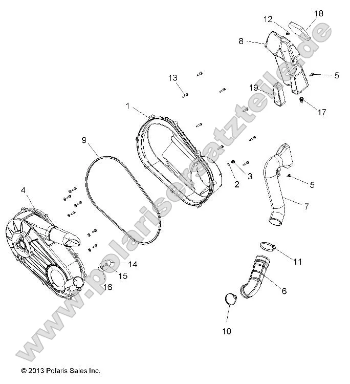 Drive Train, Clutch Cover and Ducting Drive Train, Clutch Cover and Ducting