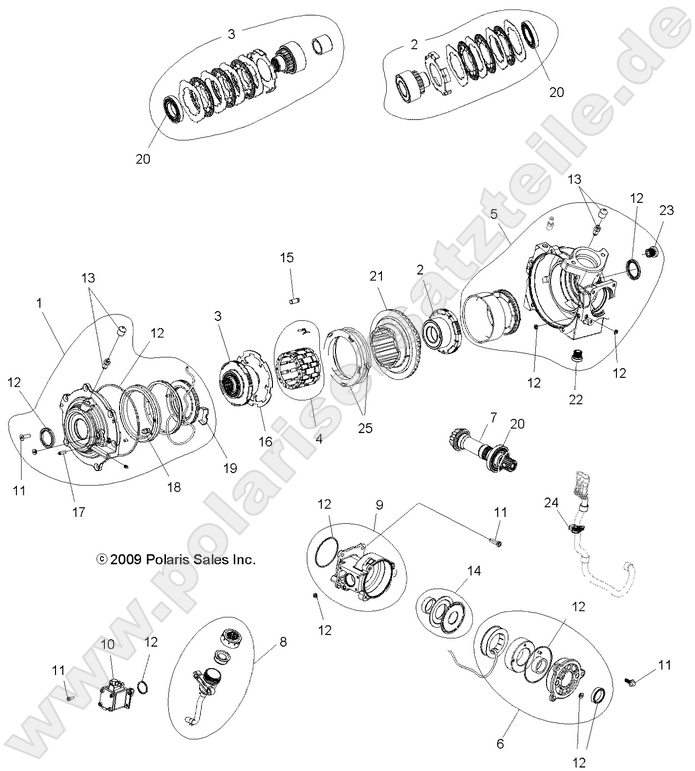 DRIVE TRAIN, FRONT GEARCASE INTERNALS DRIVE TRAIN, FRONT GEARCASE INTERNALS