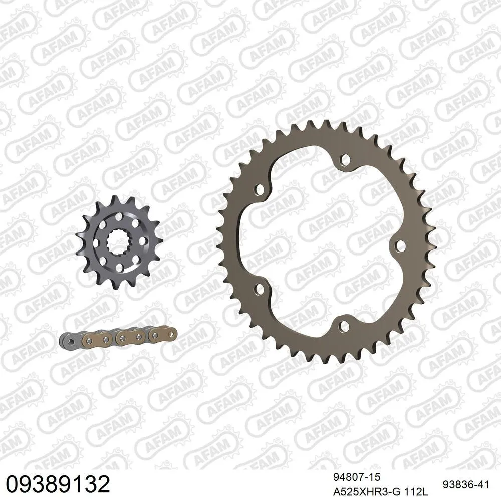 AFAM Kettensatz Aluminium 525 XHR3-G 15x41 - Mv Agusta Brutale 1000 RR 2021-23 - 09389132