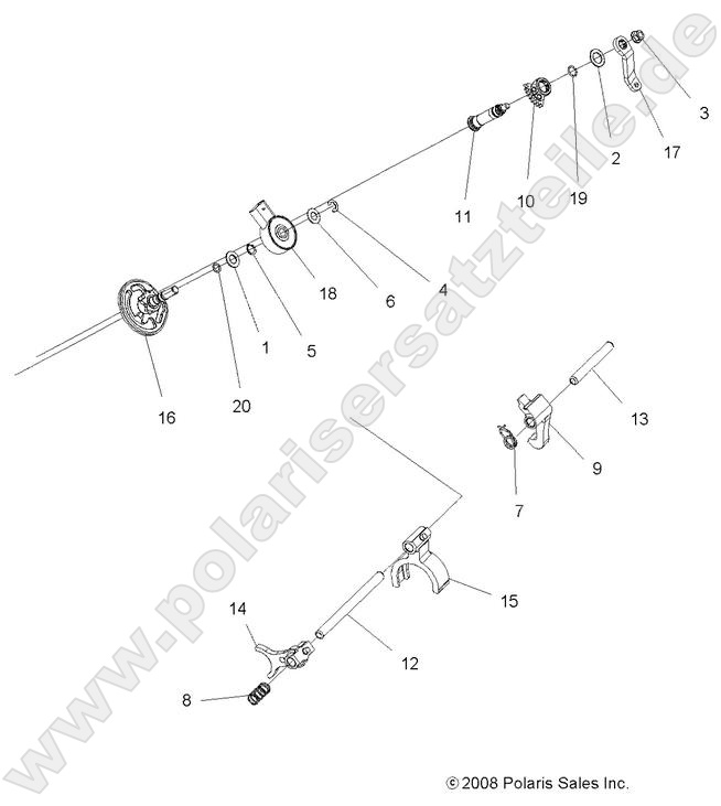 DRIVE TRAIN, MAIN GEARCASE SHIFT FORKS
