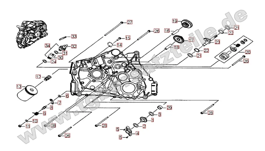 Motorgehäuse links (1) Motorgehäuse links (1)