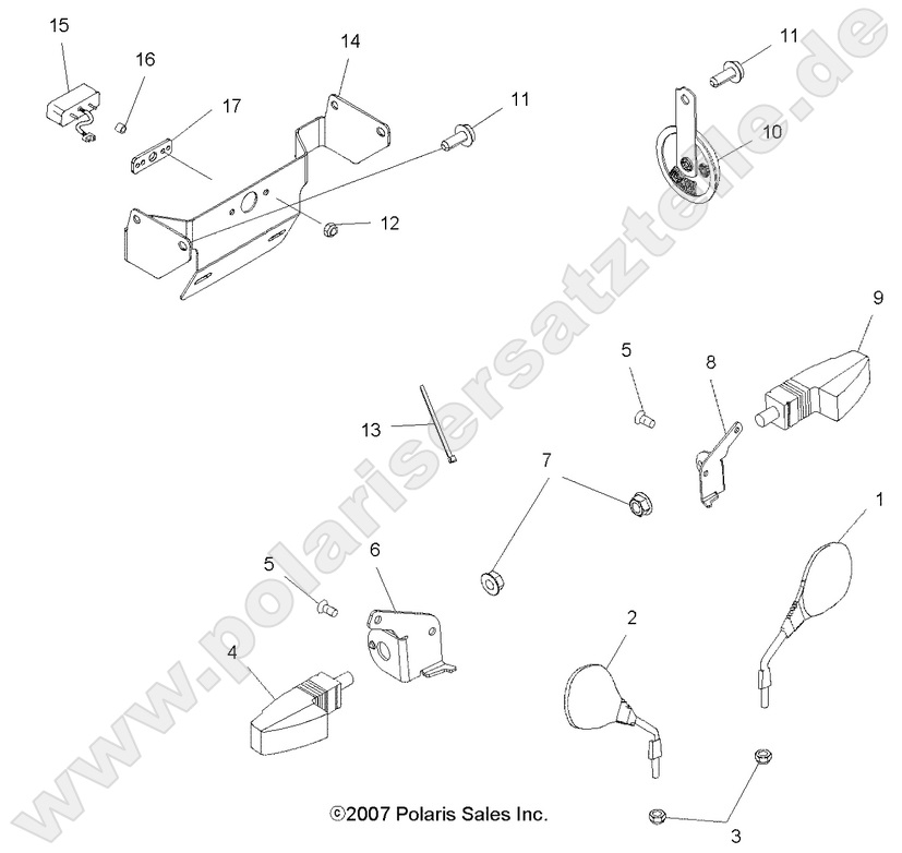 ELECTRICAL, TURN SIGNALS, HORN and MIRRORS ELECTRICAL, TURN SIGNALS, HORN and MIRRORS