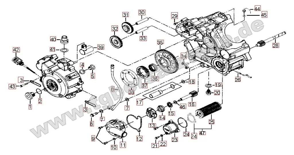 Motorgehäuse rechts Motorgehäuse rechts