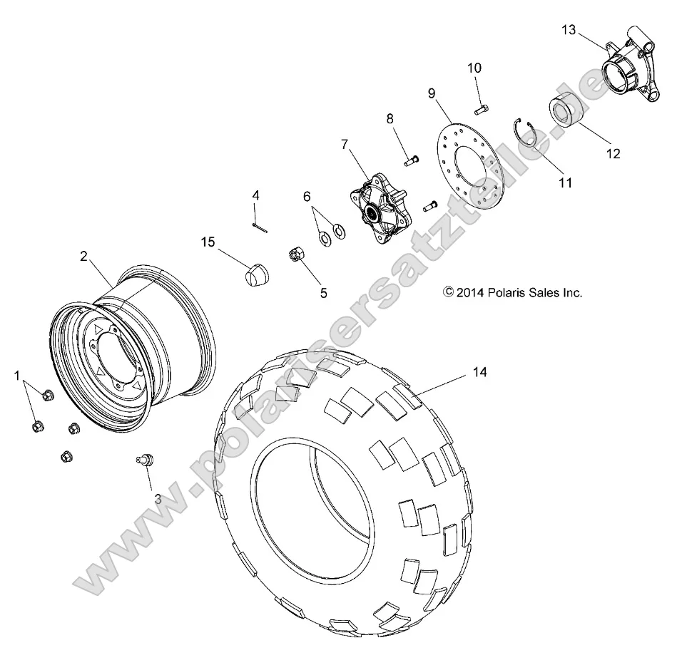 Wheels, Rear (49ATVWHEELRR14SP325) Wheels, Rear (49ATVWHEELRR14SP325)