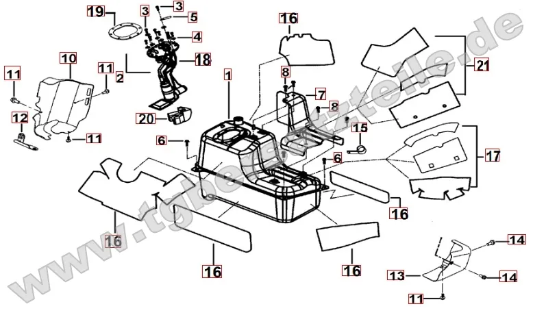 Hitzeschutz für Benzintank Hitzeschutz für Benzintank