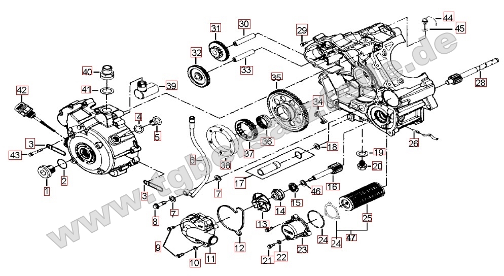 Motorgehäuse rechts