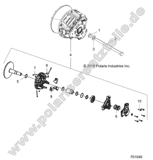 Drive Train, Primary Clutch (701049) Drive Train, Primary Clutch (701049)