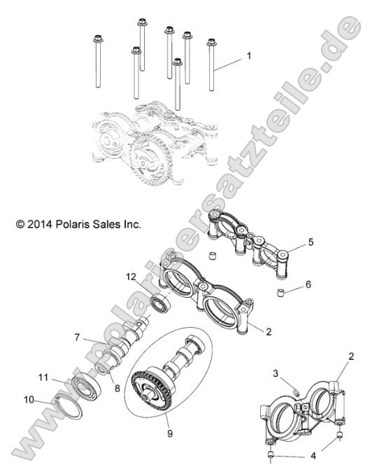 Engine, Cams and Bearing Housing