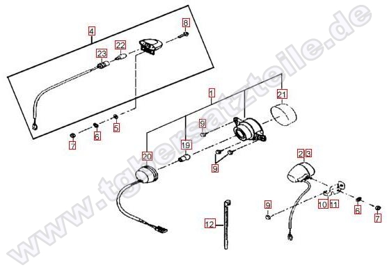 Rücklicht-Blinker hinten