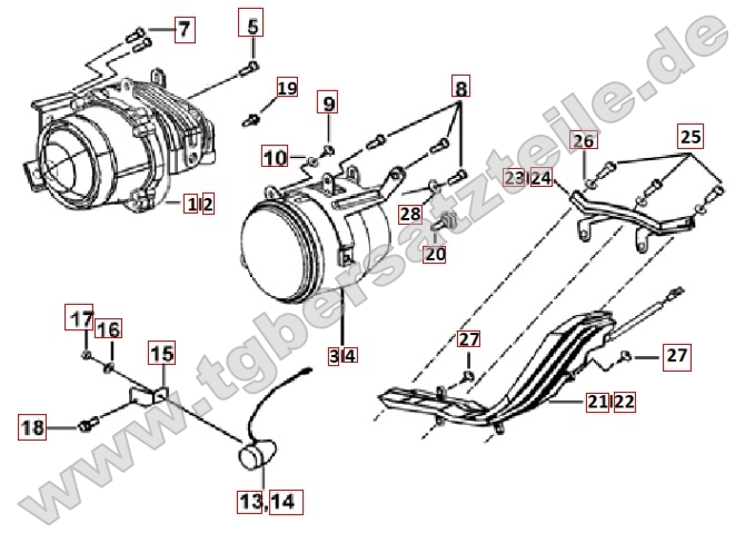 Scheinwerfer - Blinker vorne