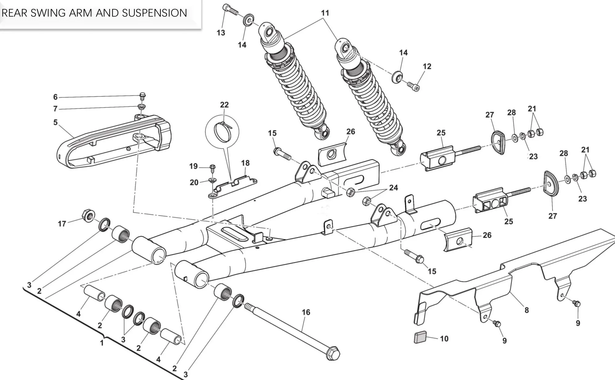 Hinterradschwinge / Stoßdämpfer