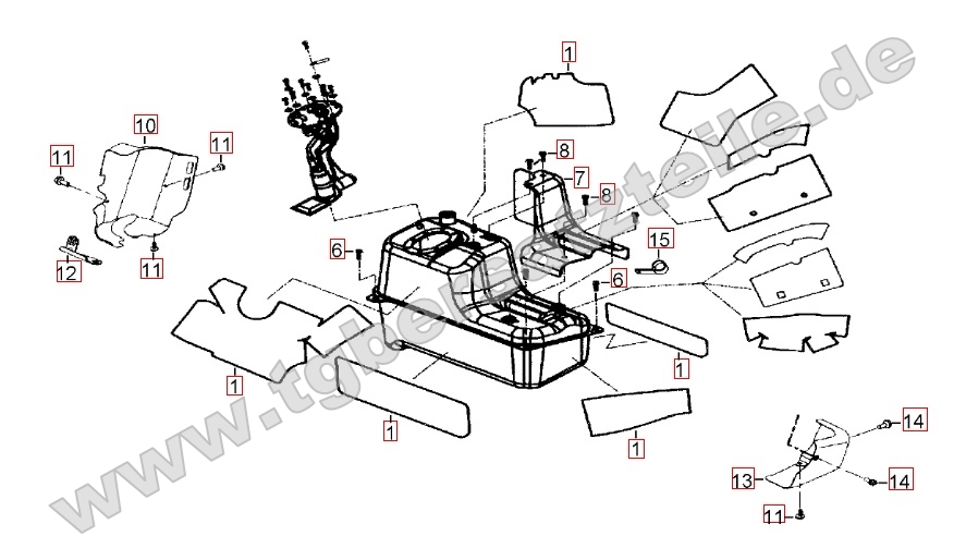 Hitzeschild für Benzintank