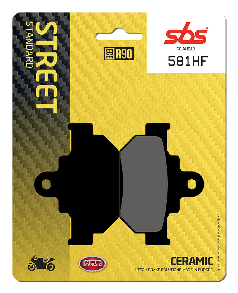 SBS Bremsbeläge HF Street Ceramic ABE - 581HF