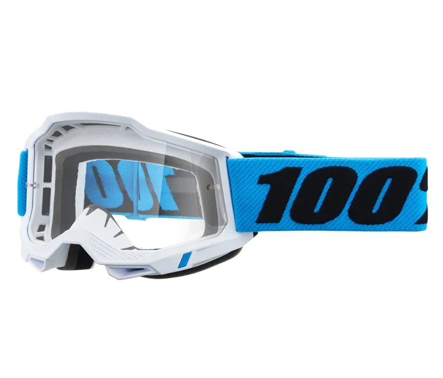 100% Crossbrille Accuri 2 - Novel weiß-blau - klares Glas