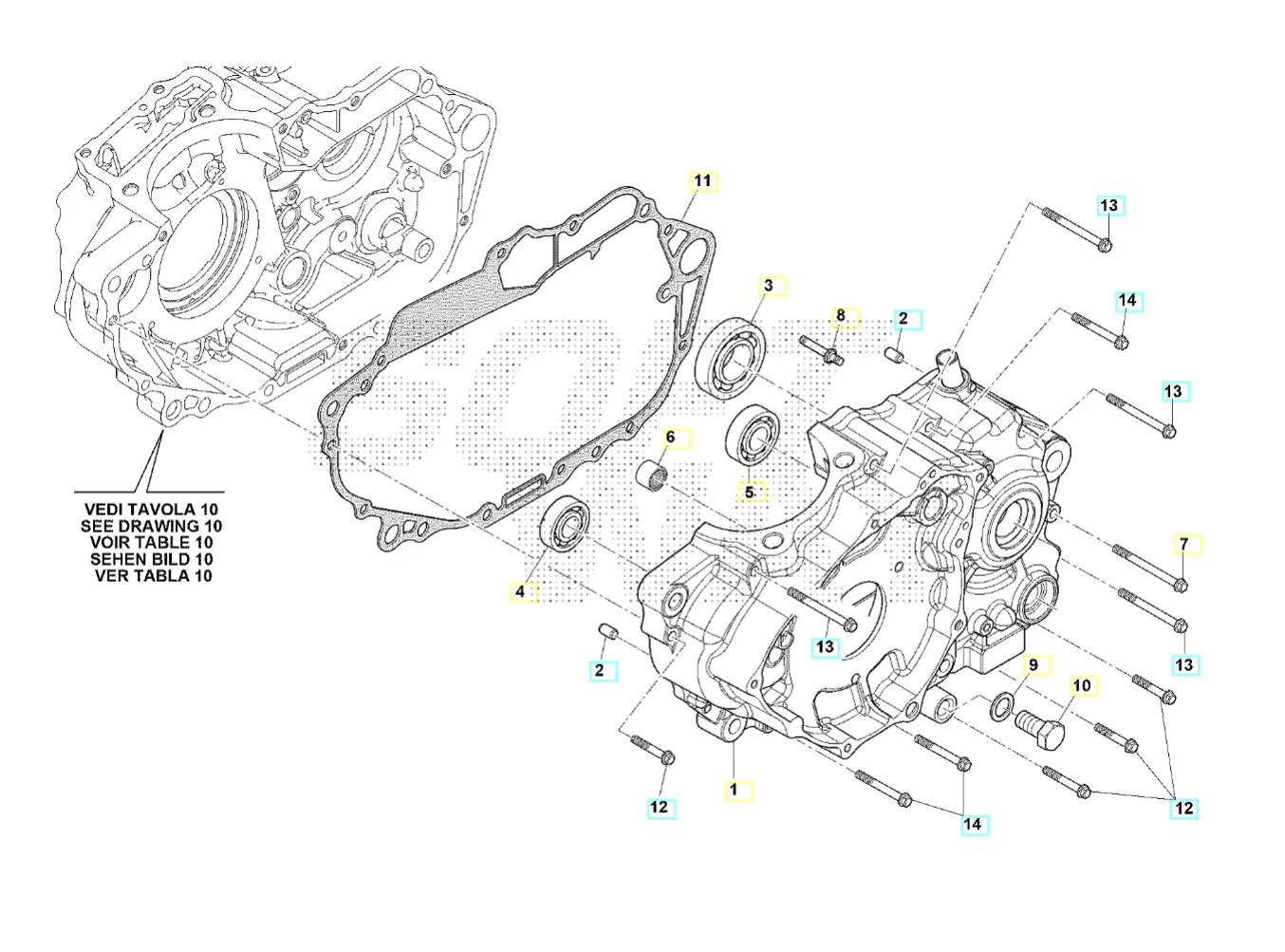 Motorgehäuse links Motorgehäuse links