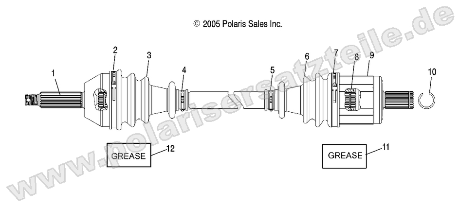 Drive Shaft, Front Drive Shaft, Front