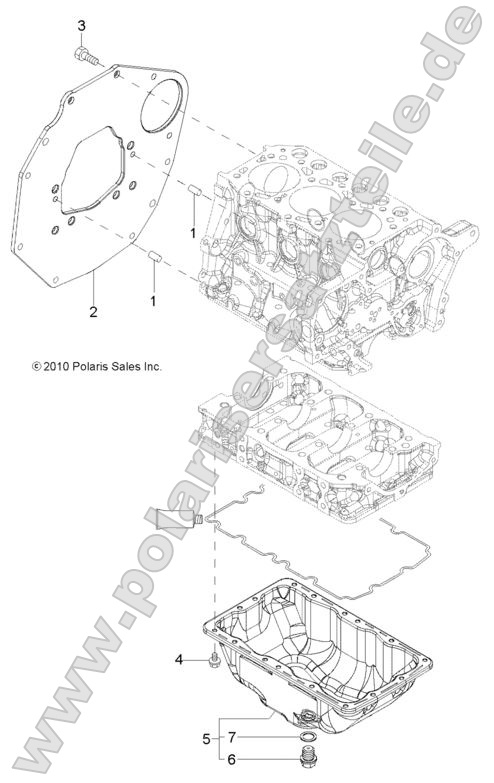 Engine, Mounting Flange and Oil Sump