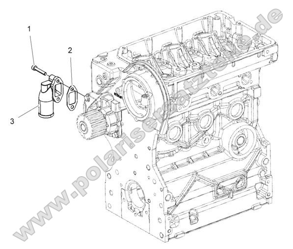 Engine, Water Inlet Flange