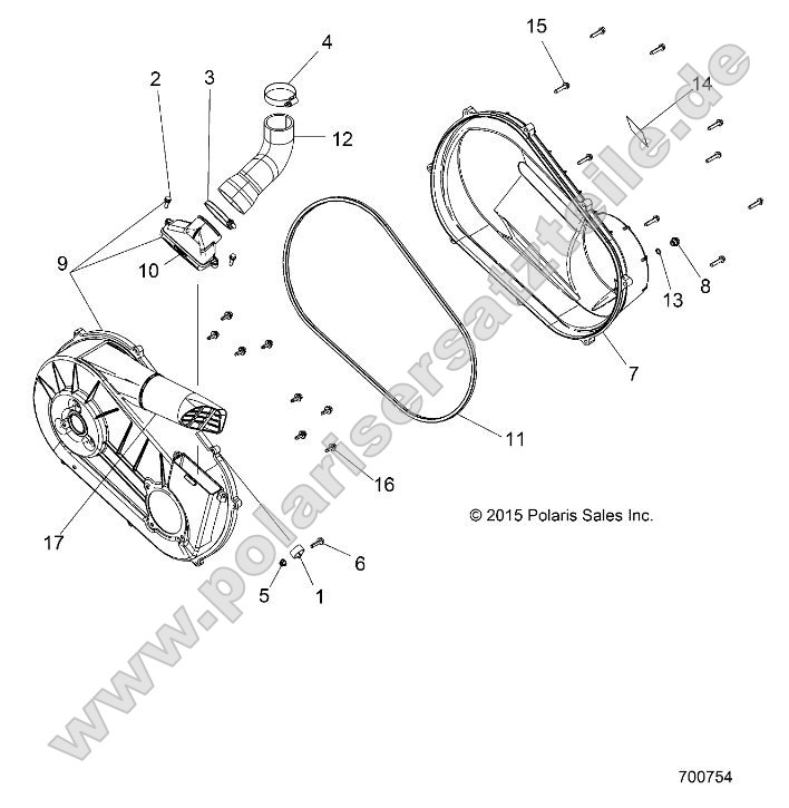 Drive Train, Clutch Cover and Ducting Drive Train, Clutch Cover and Ducting