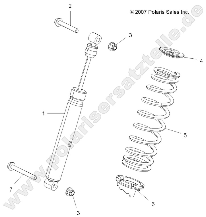 SUSPENSION, SHOCK, REAR SUSPENSION, SHOCK, REAR