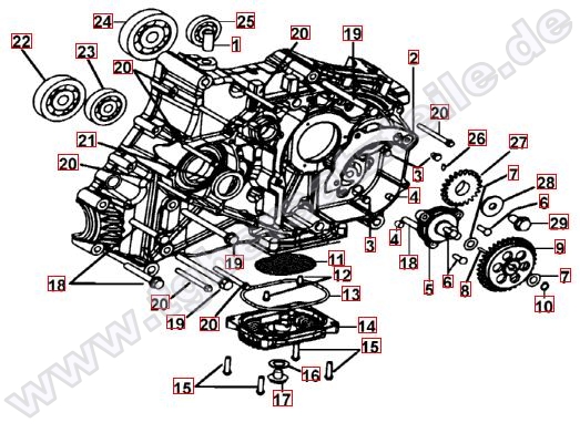 Motorgehäuse rechts