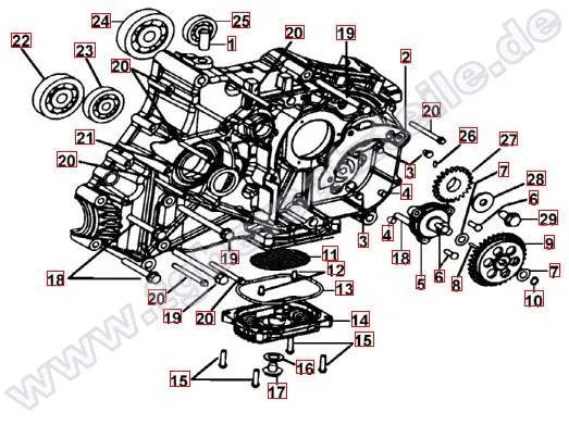 Motorgehäuse rechts Motorgehäuse rechts
