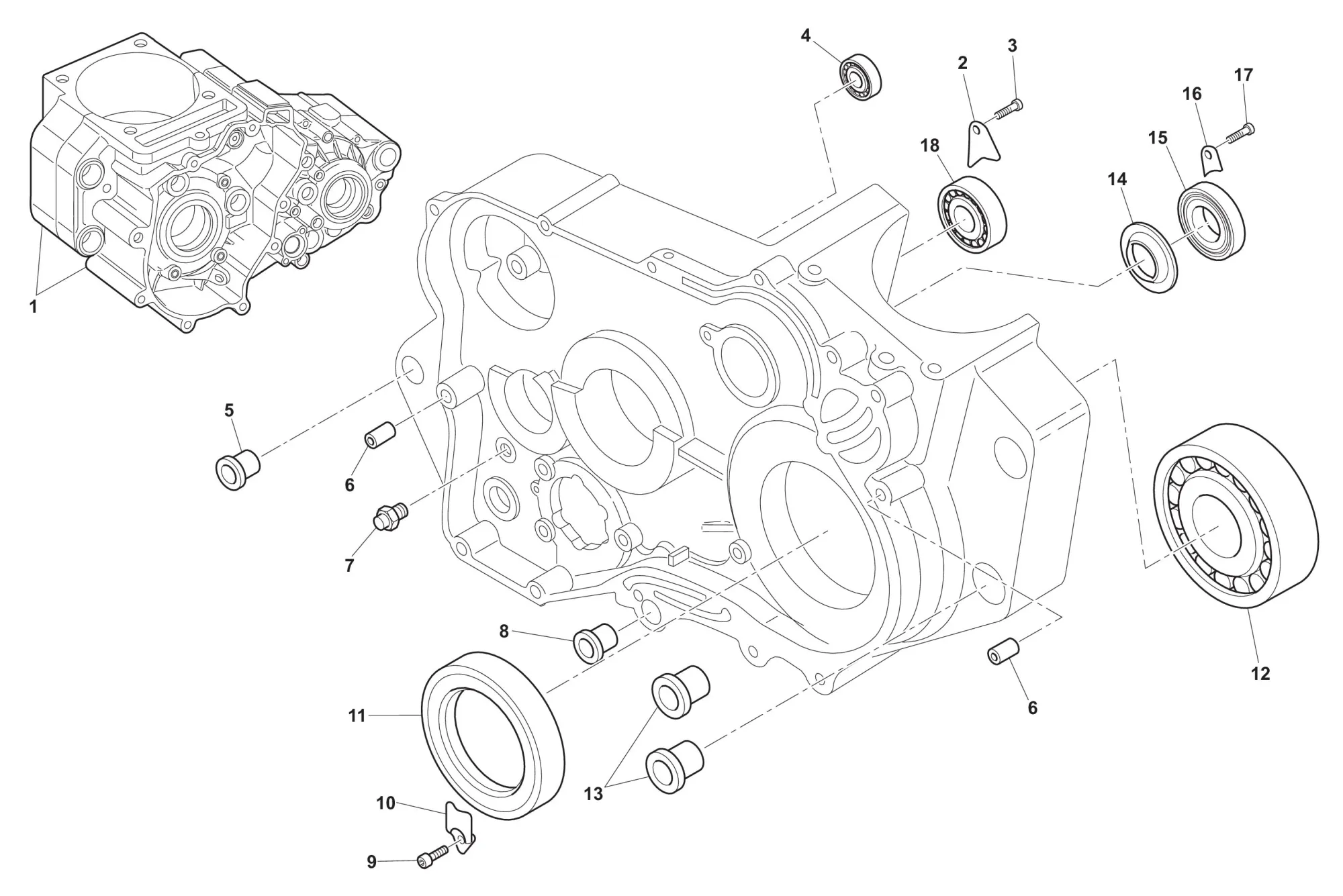 Motorgehäuse rechts Motorgehäuse rechts