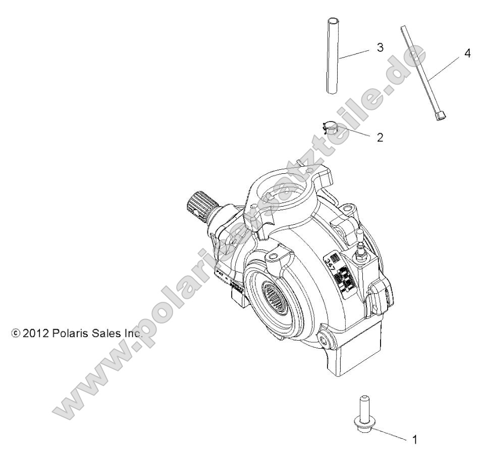 Drive Train, Gearcase Mounting, Front Drive Train, Gearcase Mounting, Front