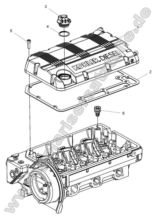 Engine, Rocker Arms Cover and Oil Filler Engine, Rocker Arms Cover and Oil Filler