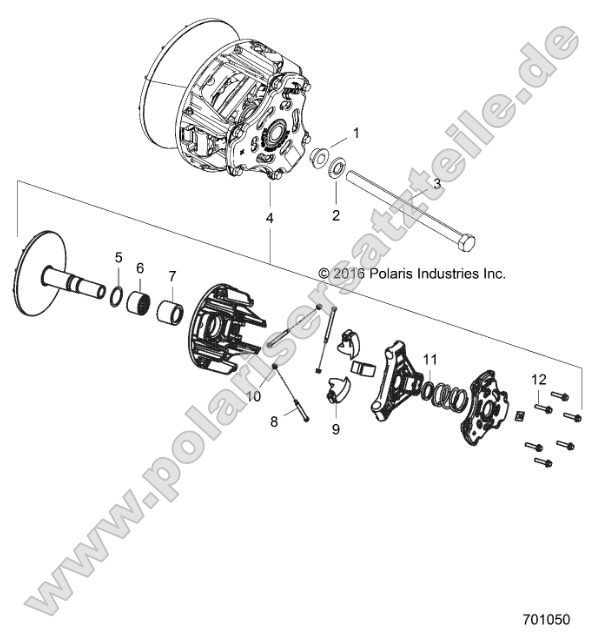 Drive Train, Primary Clutch (701050) Drive Train, Primary Clutch (701050)