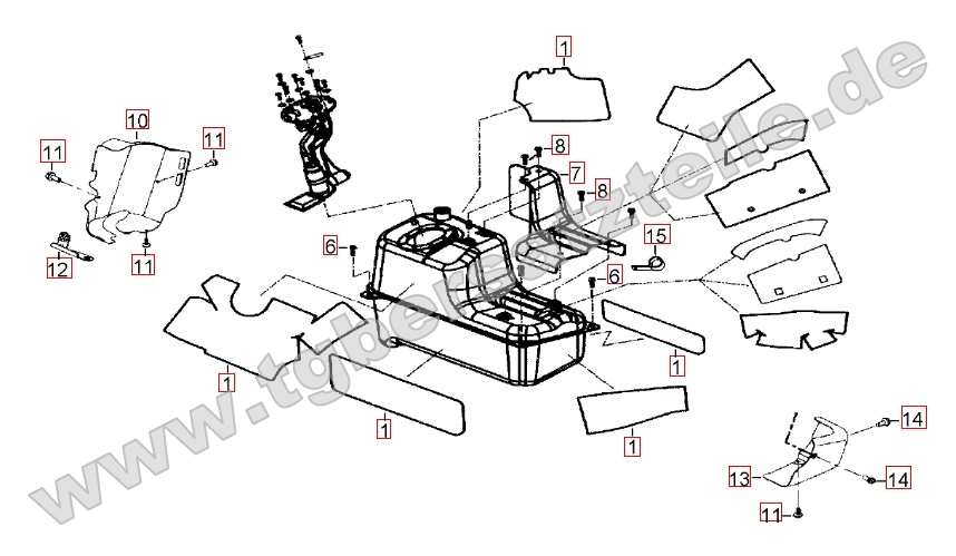 Hitzeschutz für Benzintank Hitzeschutz für Benzintank