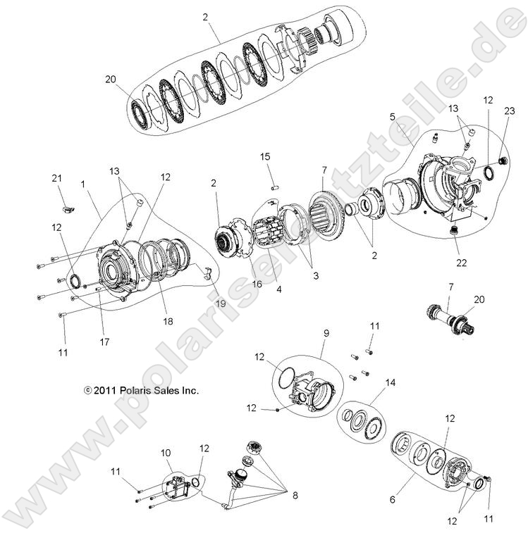 DRIVE TRAIN, FRONT GEARCASE INTERNALS
