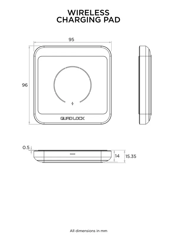 Quad-Lock-MAG-Drahtlos-Ladepad-QLM-WCP Quad Lock MAG Drahtlos Ladepad